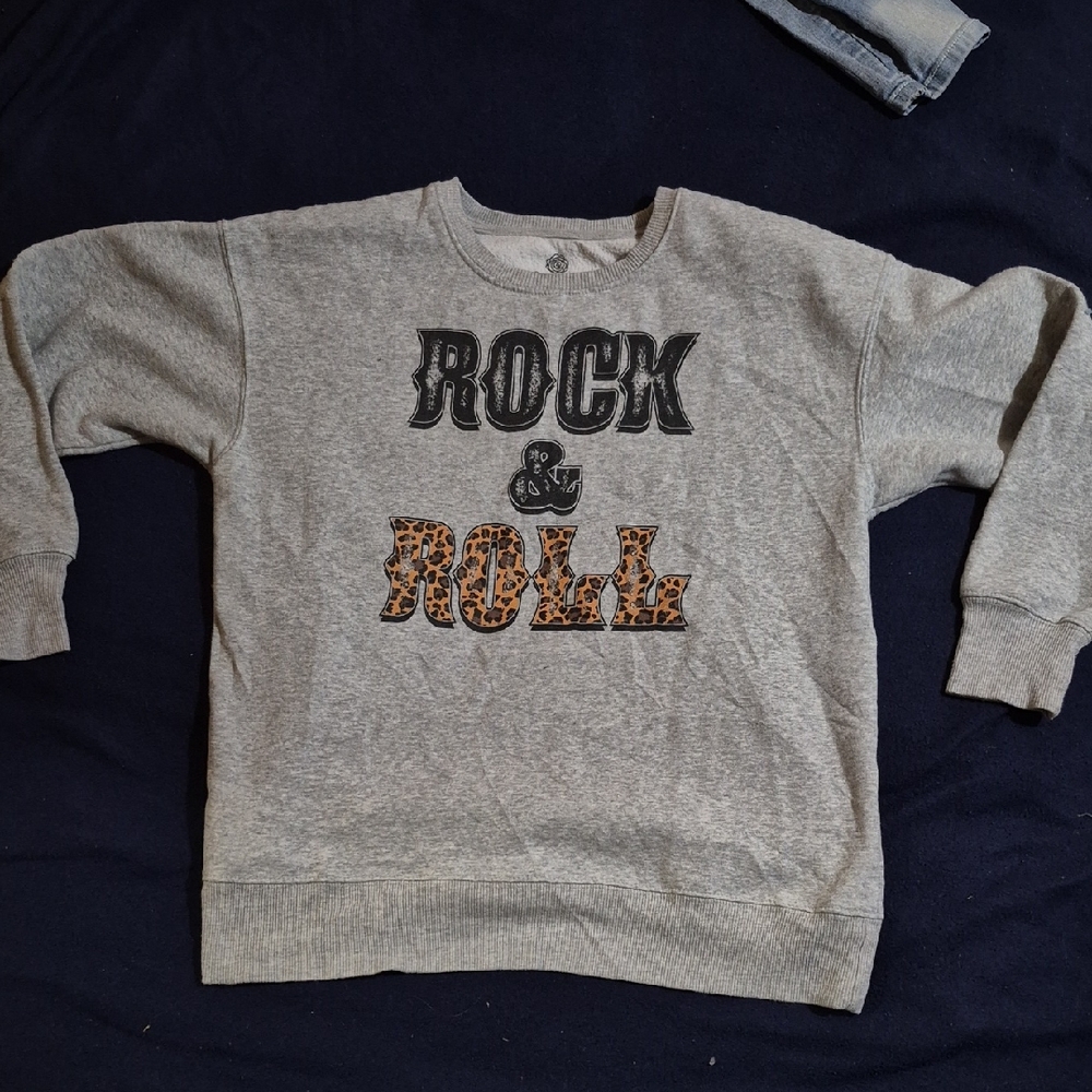 Gray Rock & Roll Sweater